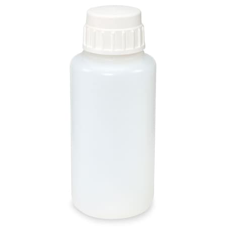 Globe Scientific Vacuum Bottle, Heavy Duty, PP, 1 Liter, White PP 53mm Screw Cap, 2PK 7081000